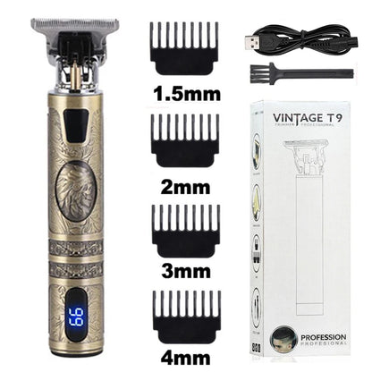 2023 T9 Hair Trimmer Barber Hair Clipper Cordless Hair Cutting Machine Beard Trimmer Shaving Machine Electric Razor Men Shaver