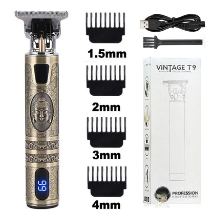 2023 T9 Hair Trimmer Barber Hair Clipper Cordless Hair Cutting Machine Beard Trimmer Shaving Machine Electric Razor Men Shaver