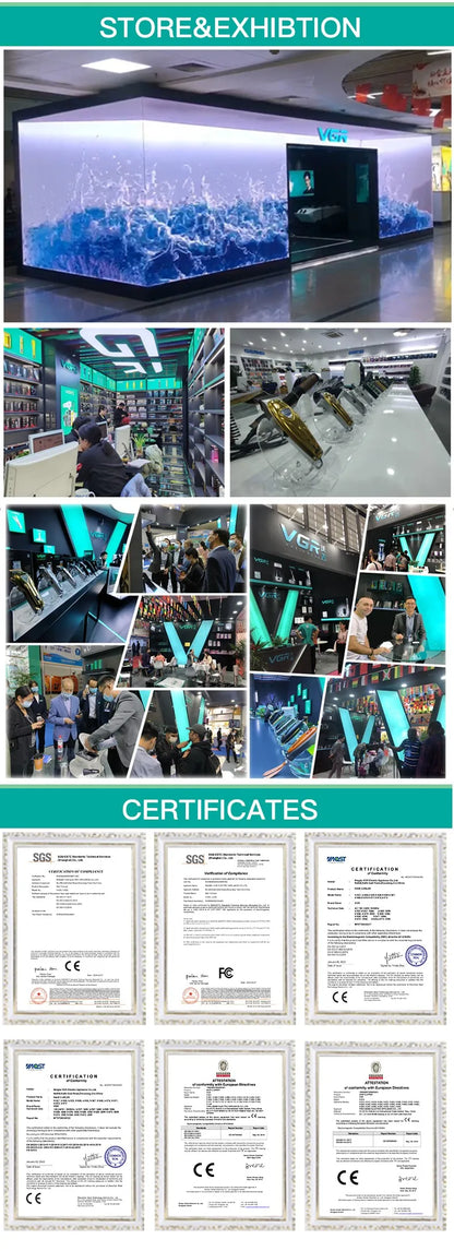 VGR Long Life Hair Trimmer Powerful Power Hair Trimmer Set for Men with Base series hair trimmer