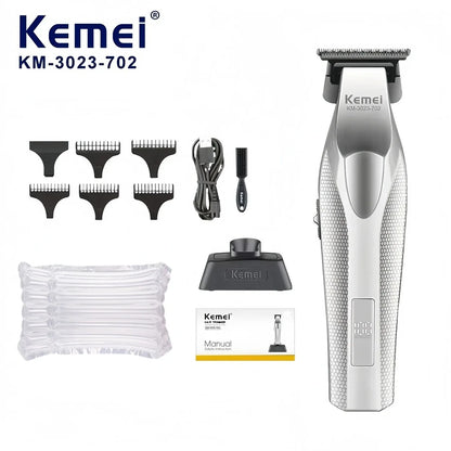 Kemei Hair Trimmer Professional Hair Clipper Electric Haircut Machine Rechargeable Hair Clipper 0 MM Trimmer for Men KM-3023-702