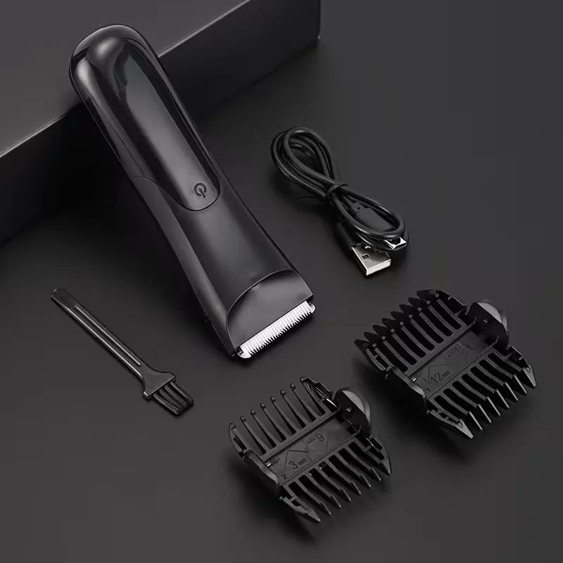 Men's Body Hair Trimmer Epilator Beard Shaver for Groin Chest Armpit Arms Legs - All-In-One Hair Removal Razor