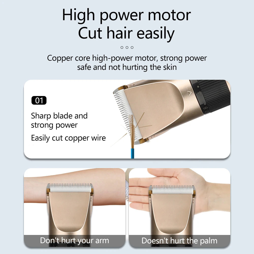 Haircut Barber Professional Trimmer for Men Hair Cutting Machine Cordless Trimmer Electric Hair Clipper Rechargeable Barber